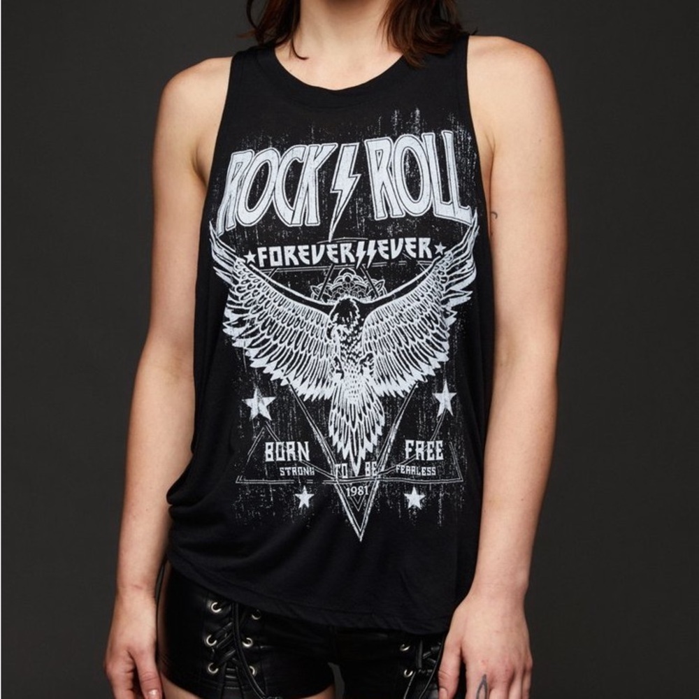 ROCK'N'ROLL FOREVER LOOSE FIT TANK TOP